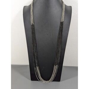 Premier Designs Color Block Multi Strand Long Chain Necklace 36" Layering